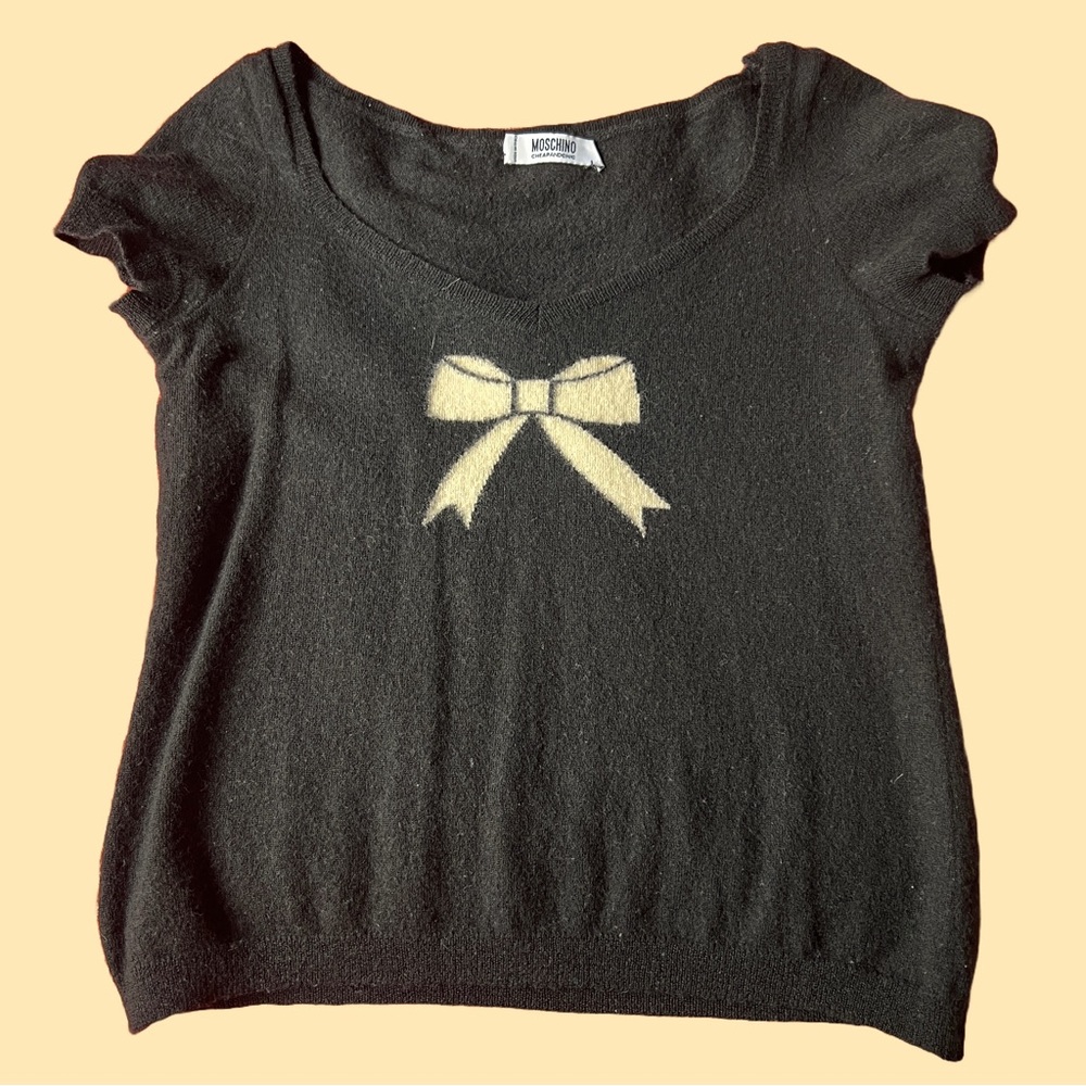 Moschino bow knit top